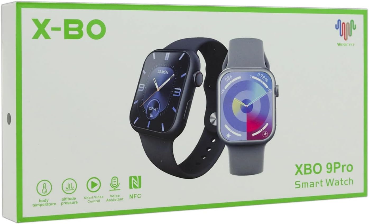 XBO 9 Pro Smartwatch - Best Smart Watch for Android & iPhone, Fitness Tracker with Blood Pressure & Heart Rate Monitor, Bluetooth Calling, Perfect for Men & Women